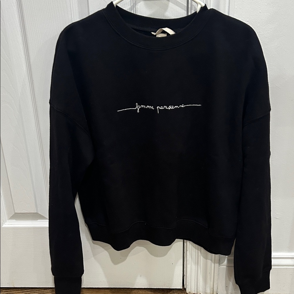 H&M Black Crewneck Sweatshirt